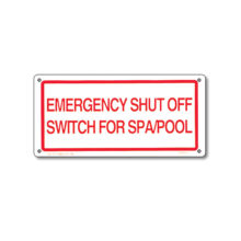 40310 | 12'' x 6'' Emergency Shut Off Sign