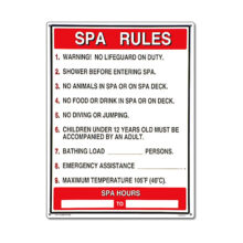 40327 | 18'' x 24'' Spa Rules