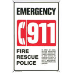 Emergency 911 Sign
