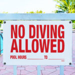 40342 | 18" x 12" No Diving Allowed Sign - Lifestyle