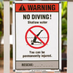 40352 | NSPF 12'' x 18'' No Diving Sign - Lifestyle