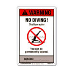 40352 | NSPF 12'' x 18'' No Diving Sign
