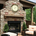 18" Bronze Clock, Thermometer and Hygrometer