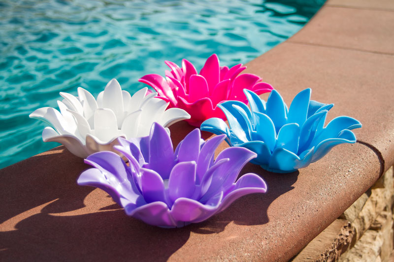 54513 | Set of 4 Floating Lotus Lights - Lifestyle 2