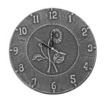 52552 | 12'' Terra Cotta Antique Black Clock