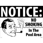 40313 | Notice: No Smoking Pool Sign