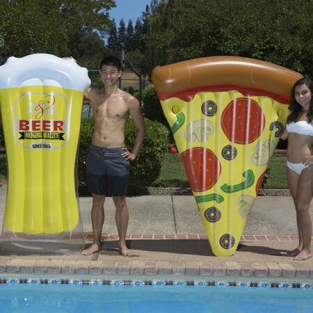 Slice O' Pizza Mattress and Glass O' Beer Mattress 2PK Set